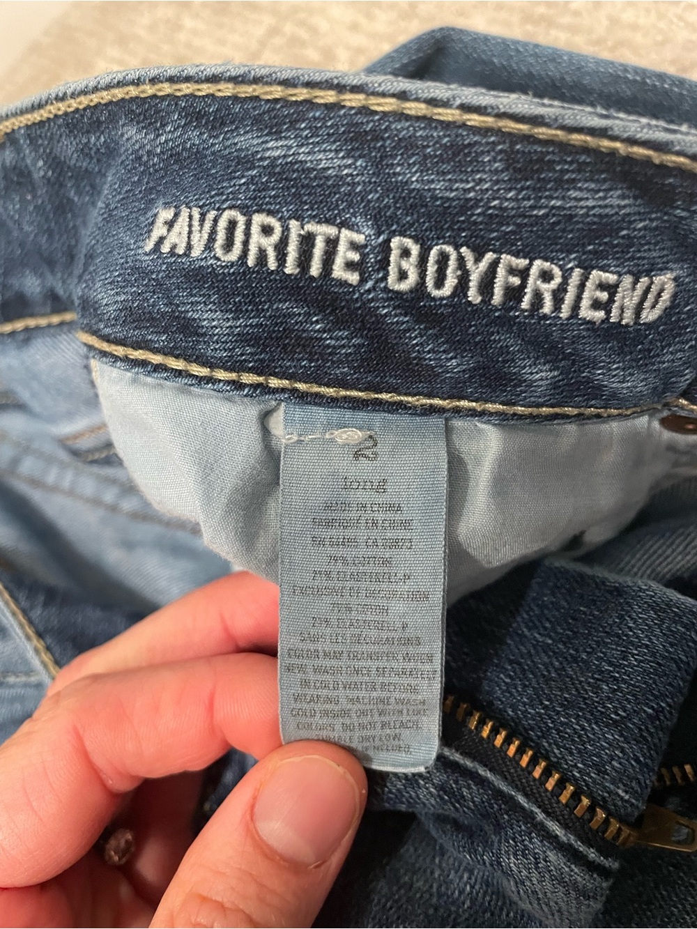 American Eagle Outfitters Favorite Boyfriend Jeans - Light Blue Denim